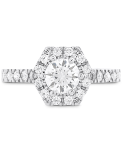 Hearts On Fire Hexagonal Diamond Intensive Engagement Ring