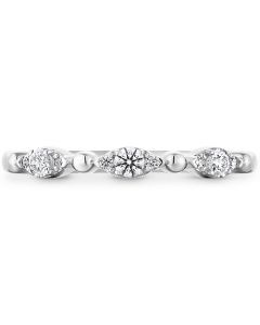 HEARTS ON FIRE "BEADED REGAL" WHITE GOLD DIAMOND BAND