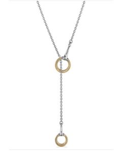 STERLING SILVER AND 18K YELLOW GOLD VIENNA Y NECKLACE