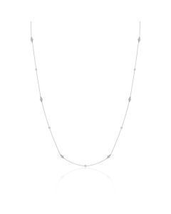 36" WHITE GOLD MARQUISE CAGE NECKLACE