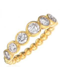 GUMUCHIAN ROSE GOLD 7 STONE DIAMOND NUTMEG RING