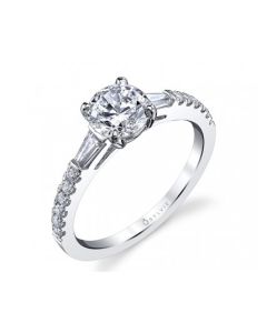 Sylvie Designer Mixed Shape Diamond Engagement Ring