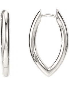 STERLING SILVER MARQUISE HOOPS