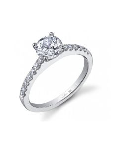 Sylvie Classic Round Brilliant Diamond Engagement Ring