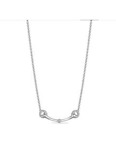 STERLING SILVER VIENNA BIT NECKLACE WITH DIAMONDS