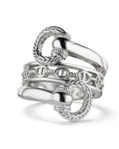 STERLING SILVER VIENNA BYPASS RING